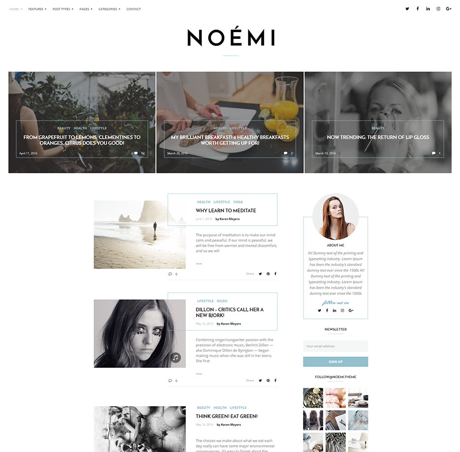 thèmes wordpress noemi